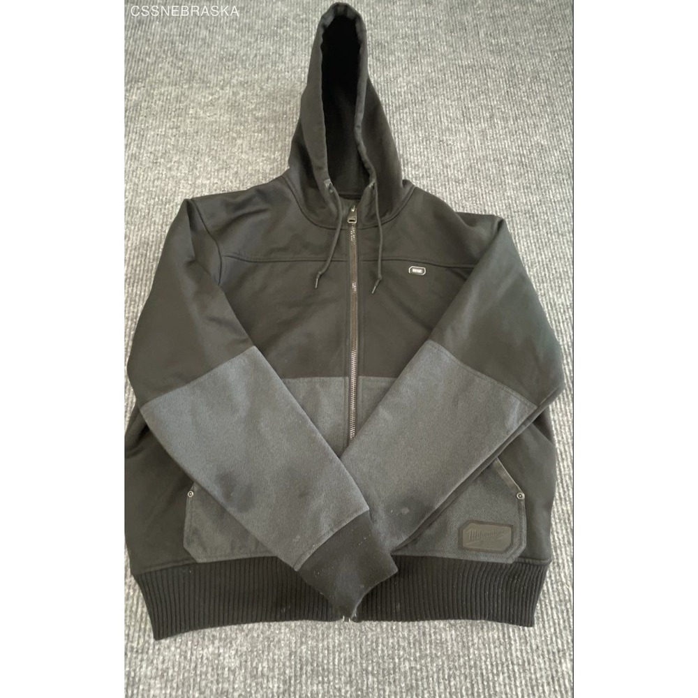 Milwaukee Men's M12 Heated Hoodie Full Zip Jacket Black Gray Size L